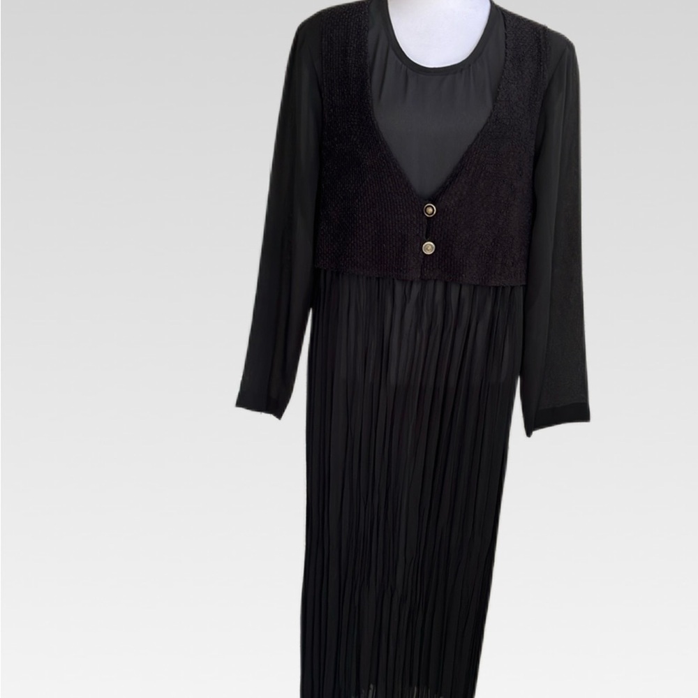 SHARADE Elegant Black Long Sleeve Dress SIZE 14